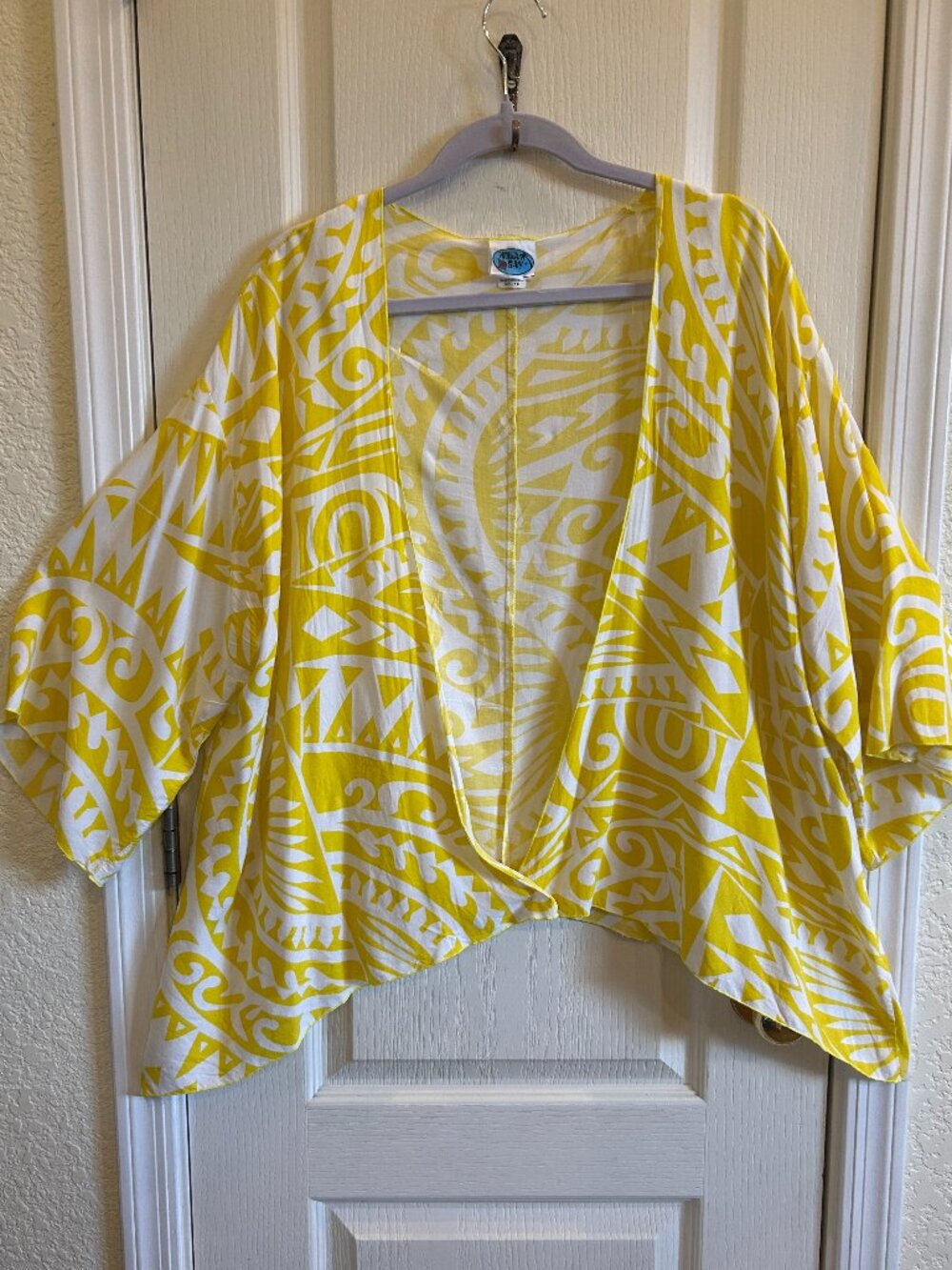 Hula Bay XL coverup,Hawaiian geometric print